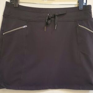 Black Athleta Athletic Skort with Zipper Pockets